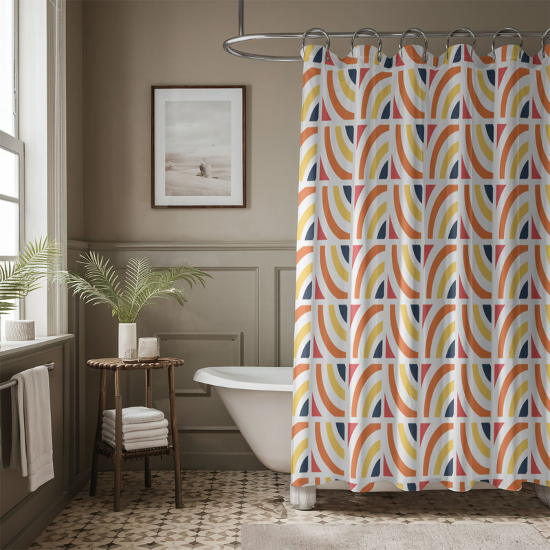 Rideau de douche Blue Stripes - Premium, H 74 po x l 71 po