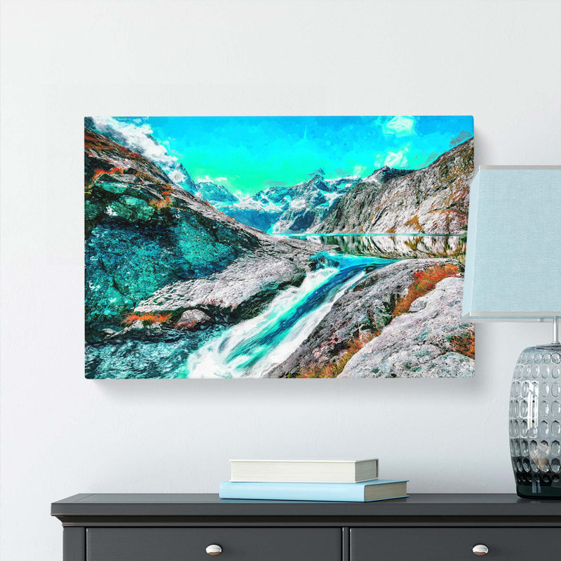 Fiordland National Park New Zealand in Abstract - Wrapped Canvas, 60cm H x 91cm W x 3cm D