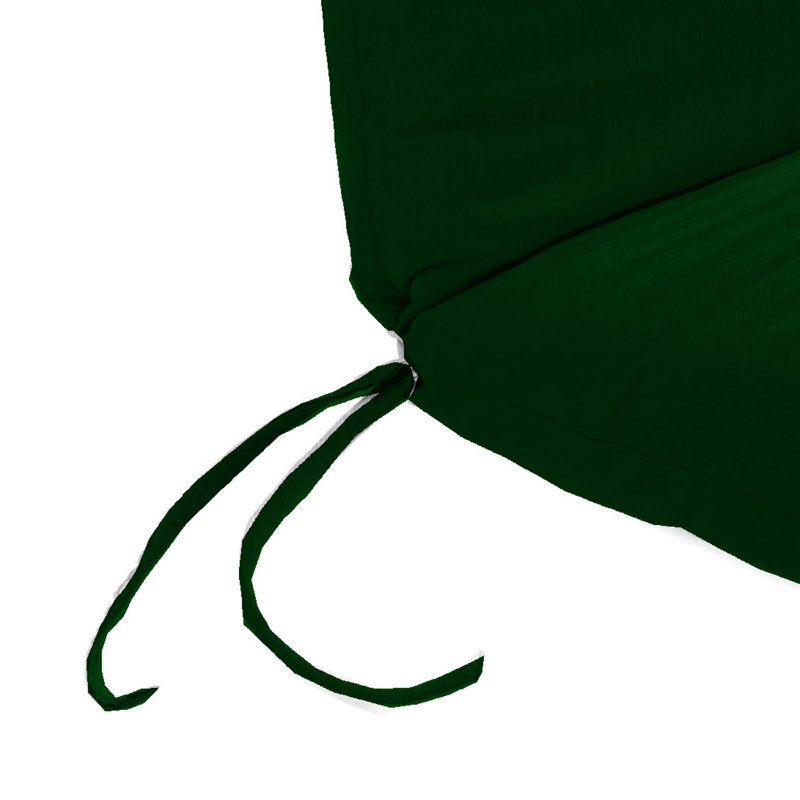 Outdoor Chair Cushion with Ties, Forest Green