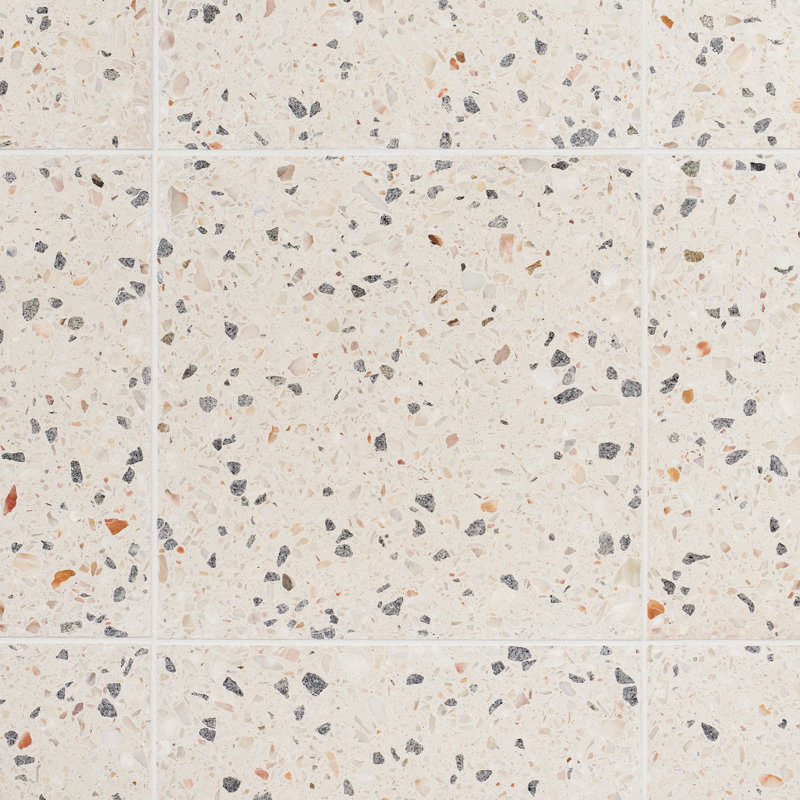 True Terrazzo 16x16 Polished Terrazzo Tile, Sonora Beige