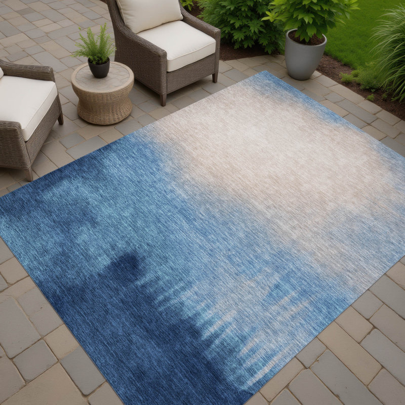 Machine Washable Indoor/Outdoor Magruder ACN2420 Abstract Rug, Rectangle 2'6" x 3'10"