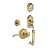 Newport Handleset with Single Cylinder Deadbolt and Door and Rosette