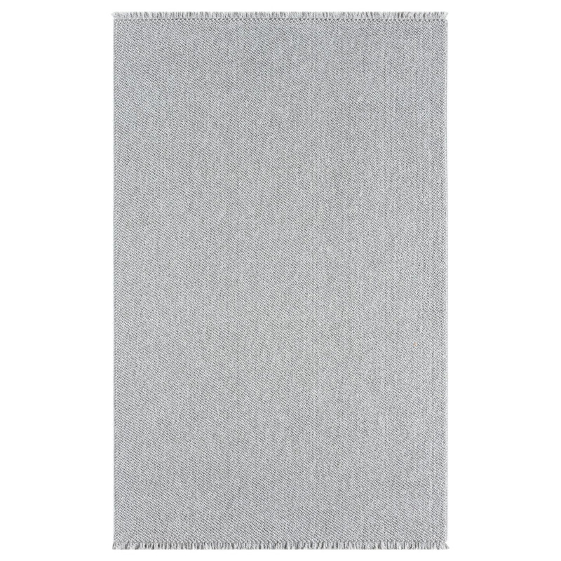 Tapis texturé à franges, Rectangulaire 8 pi x 10 pi, Grey