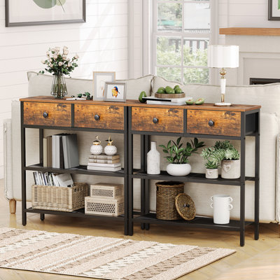 Petite console 29,5 "avec tiroirs et tablettes