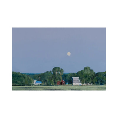 Lowry Farm Moonrise 1 Piece Wrapped Canvas Wall Art