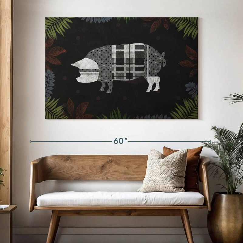 Brampt Modern Farm Pig, 34" H x 51" W