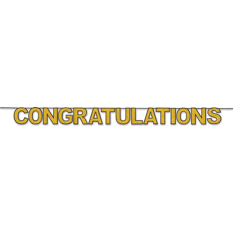 Congratulations Streamer - 8Â½" x 11' - Pack of 12