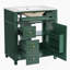 Meuble-lavabo de salle de bain avec lavabo en céramique, 30 po, armoire de rangement avec portes à fermeture douce et organisateur de porte-893415288