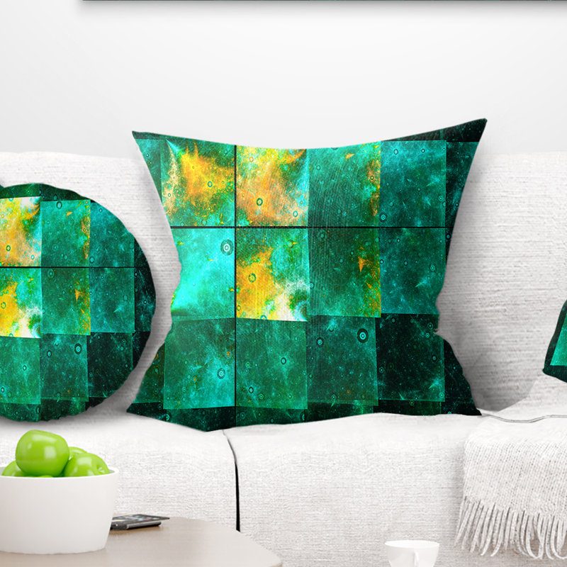Carte de l'espace astrologique - coussin abstrait imprimé, 18 po x 18 po, Coussin décoratif