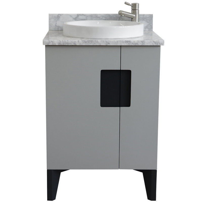 Ensemble de meuble-lavabo simple 25 po Palo, Gris clair