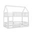 Lit simple superposé simple avec clôture et porte, style maison-895168828