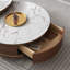 Extendable Pedestal Coffee Table with Storage-43560852