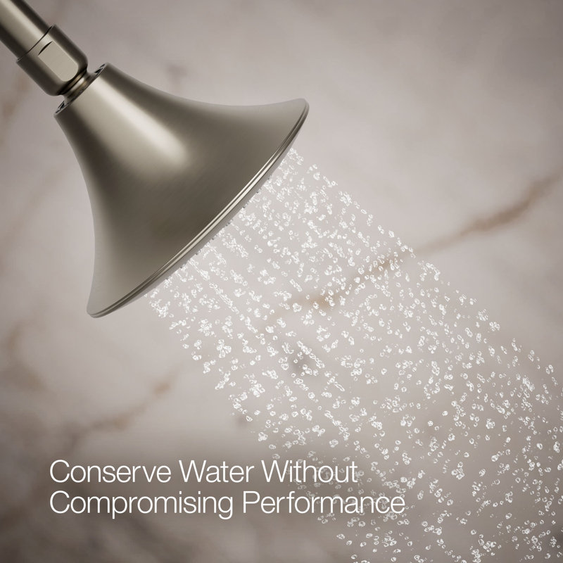 Forte® Wall-Mount Single-Function Showerhead with 66-Nozle 5.5 Inch Sprayface, 2.5 GPM, Vibrant Brushed Nickel