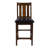 Chet Transitional Counter Height Dining Set with Espresso Finish & Black Upholstered Chairs – Seats 4