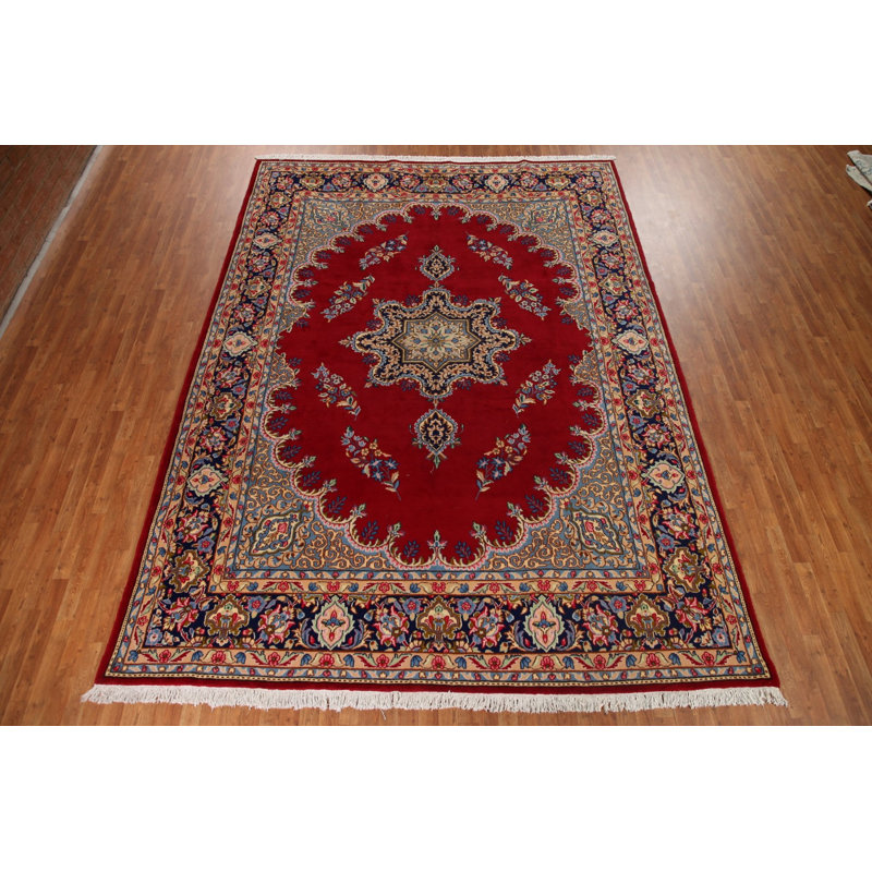 Tapis rouge rétro traditionnel 10 x 13