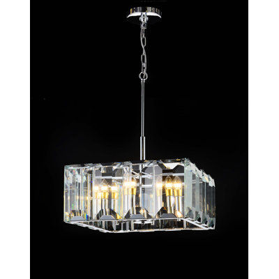 Cadre/lustre carré 6 lumières unique Schaeffer
