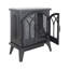Foyer électrique 24 "à quartz infrarouge noir électrique avec flamme 3D et télécommande