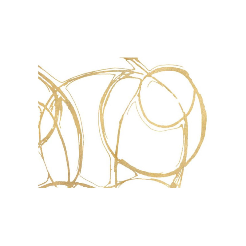 Gold Entwine II Print by Elena Carlie, Gild Gold, 30" H x 39" W x 1.5" D