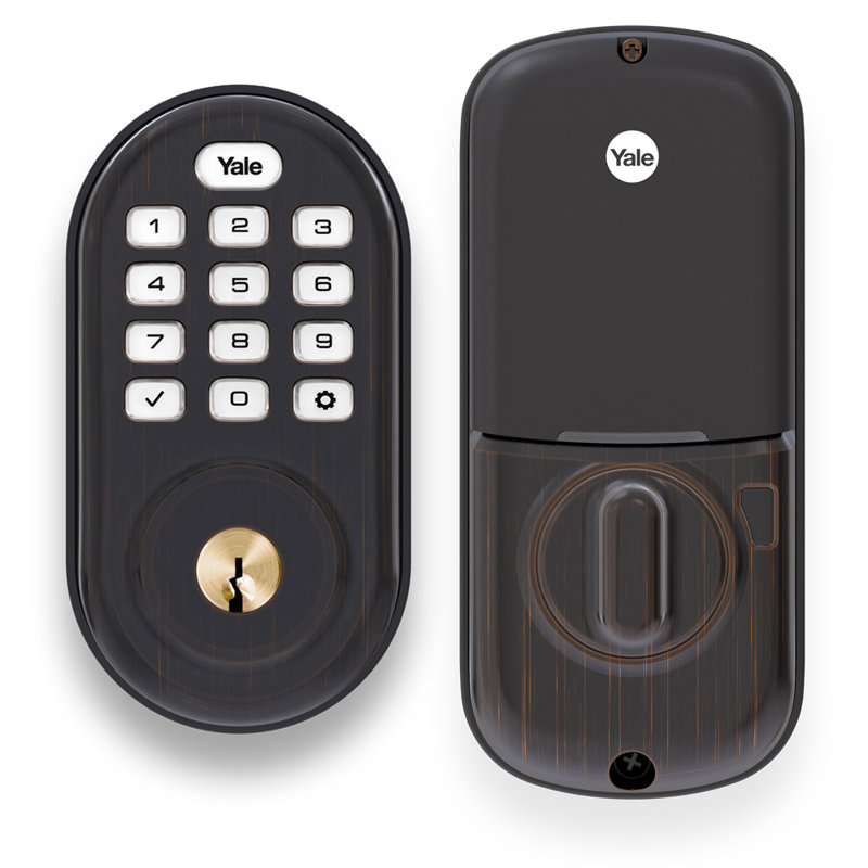 Assure Lock Push Button Deadbolt with ZigBee, Oil Rubbed Bronze