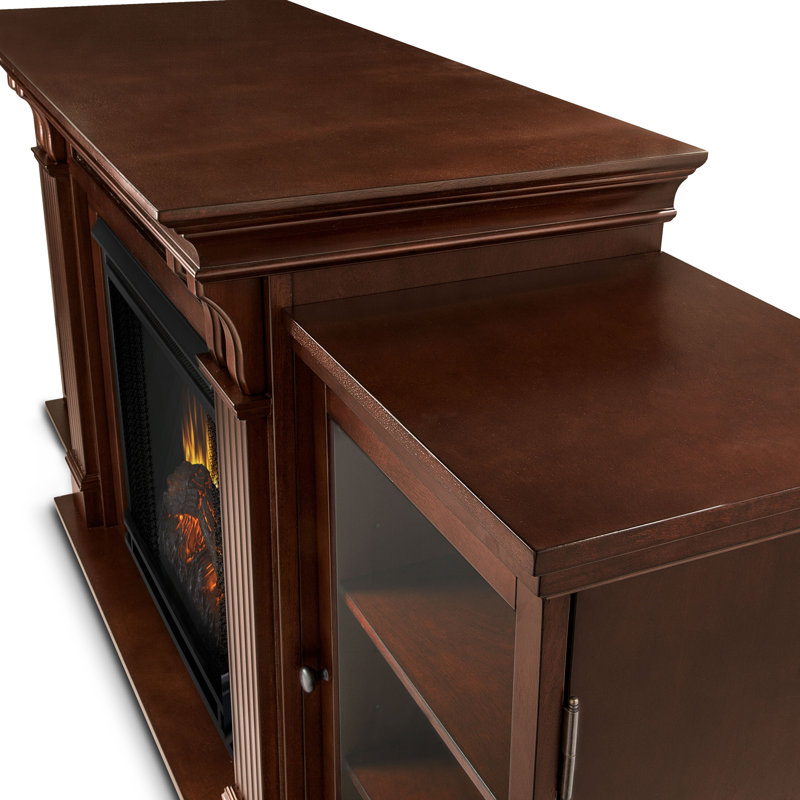 Calie 67'' TV Stand with Fireplace, Dark Espresso