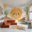 Papier peint aquarelle, lion mignon, décoration murale de chambre de bébé amovible-909935841-909935854