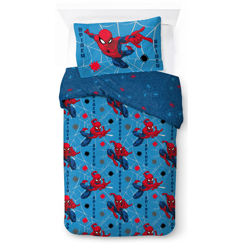 Marvel Spiderman Spidey Faces 100% Cotton Single Duvet Cover Set - Includes Pillowcase