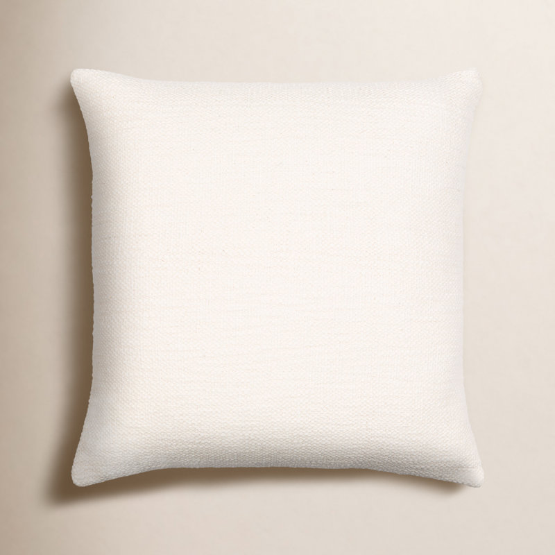 Bertha Throw Pillow, Polyester/Polyfill, 22" x 22", Medium Gray/Cream