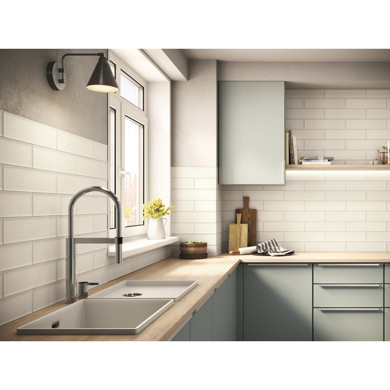 Ganberry 4“ x 16” Subway ceramic tile, Vellani