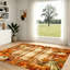 Tapis d'intérieur à carreaux d'automne, motif citrouille et feuille d'érable, décoration festive d'automne, tapis décoratif pour les fêtes de fin d'année, tapis de sol pour salon, chambre, entrée, bureau et salle à manger-133964273