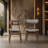 5-Piece Solid Wood Dining Set with Sculpted Chairs-566380952-564453652