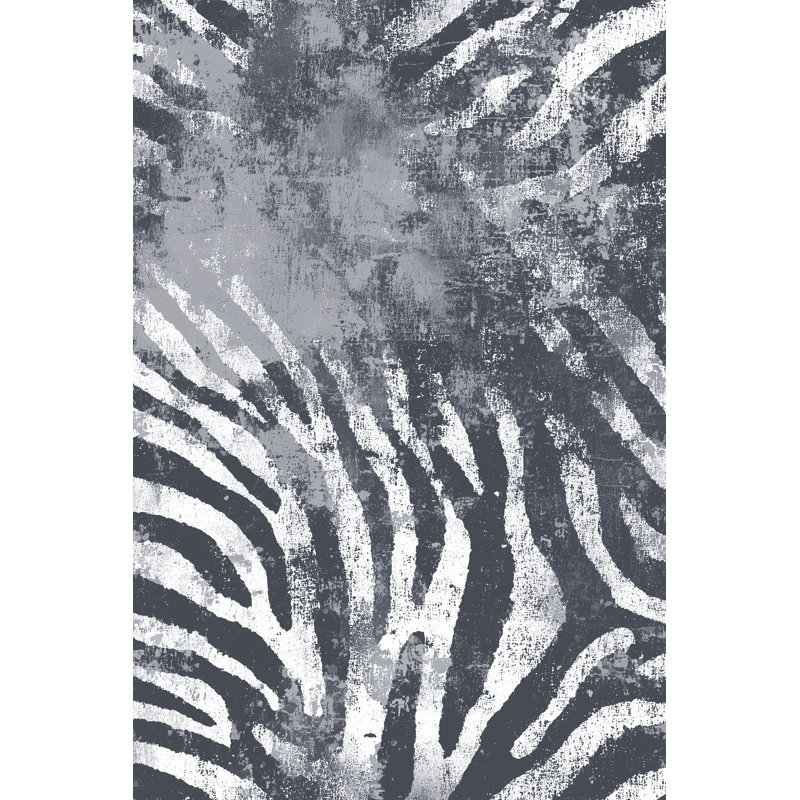 Papier peint moderne zébré gris