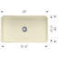 Cerana 33" L x 19.19'' W Single Bowl Fireclay Farmhouse Sink-47859019