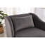 Chaise longue élégante avec revêtement en velours gris et structure rembourrée en bois d'eucalyptus