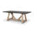 84" Black and Brown Solid Wood Trestle Base Dining Table