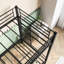 Lit superposé en métal noir avec construction anti-secousse - aucun sommier nécessaire, lit simple au-dessus du lit, haute stabilité
