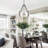 4 - Light 20 inch Dimmable Modern Black Drum Chandelier With Ripple Glass Shade