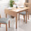 Table de salle à manger extensible de 29 à 45 po pour 4 personnes, table de cuisine pliante avec pieds en bois d'hévéa
