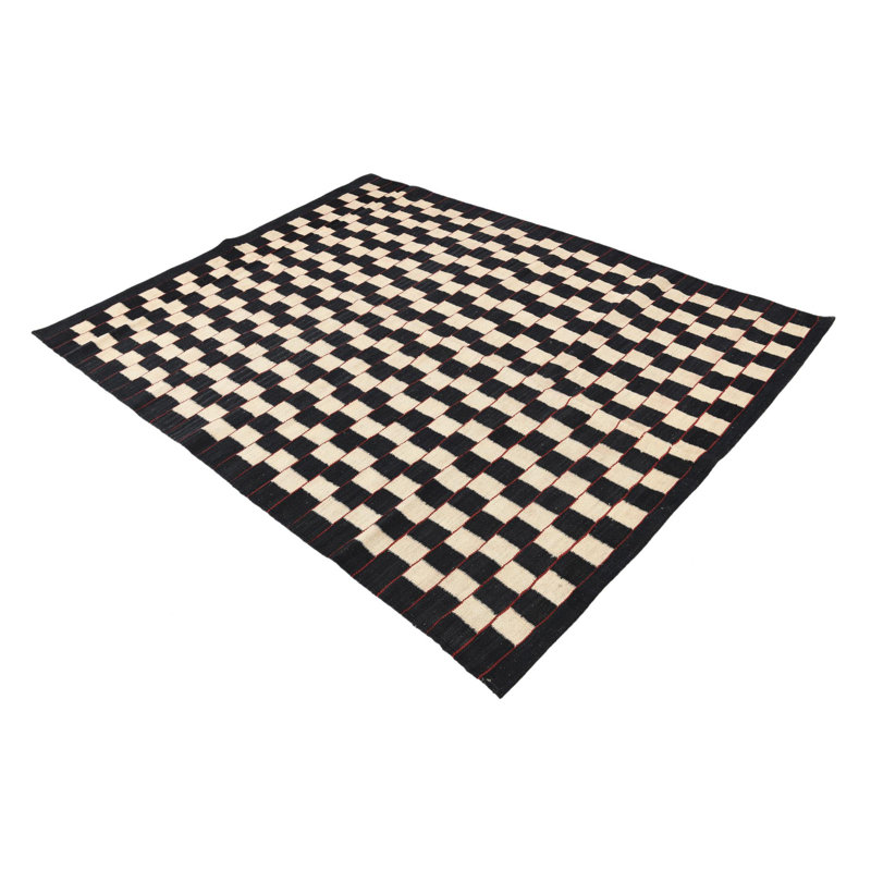 Tapis noir et blanc Noor