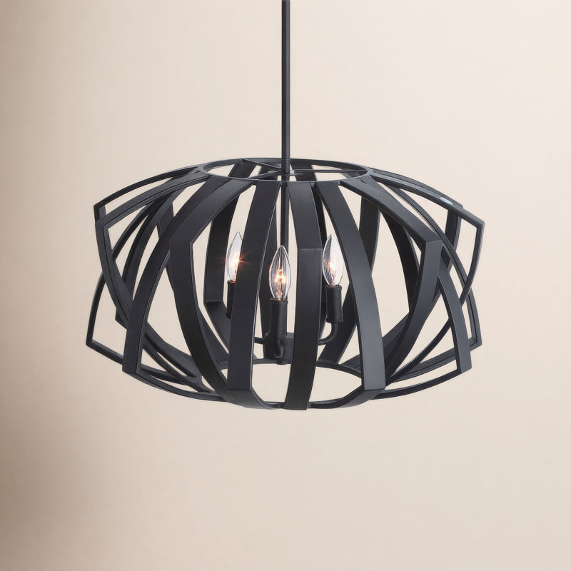Luminaire suspendu géométrique à 3 lumières Safeera