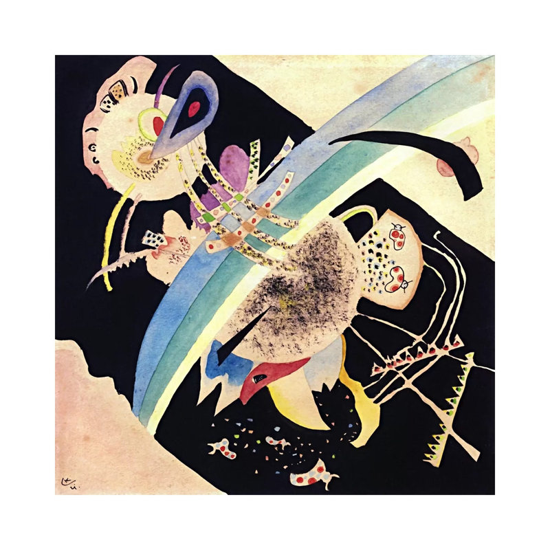 Study For "Circles On Black" by Wassily Kandinsky - Wrapped Canvas Painting, 66.04 cm H x 66.04 cm W x 3.175 cm D