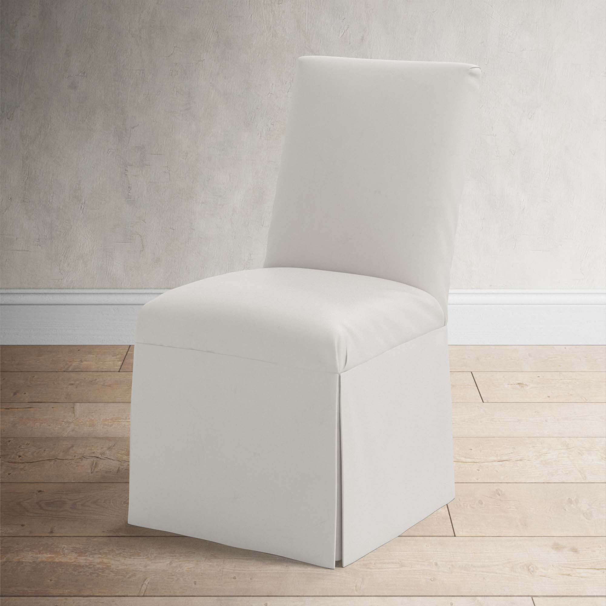 Ivanka Parsons Dining Chair, Bella Light Gray Performance Velvet