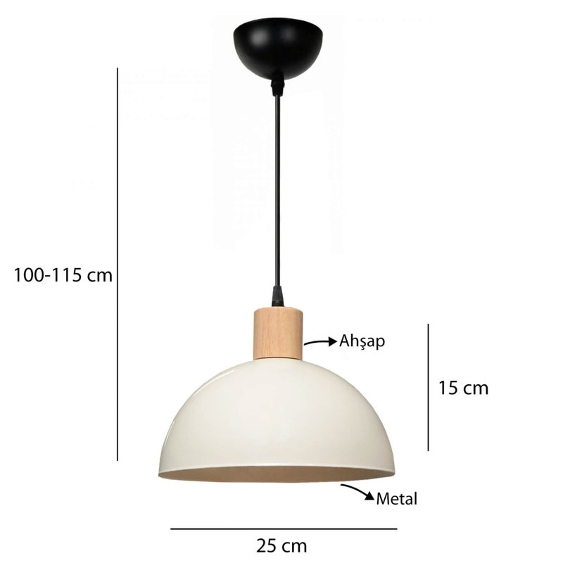 Lustre réglable crème, structure en métal, 9,8 po x 5,1 po | Hauteur: 7,9 à 39,4 pouces | Douille E27, 40 W maximum, ampoule non incluse | Conception élégante IP20 pour la salle à manger et les espaces de vie, solution d'éclairage de maison moderne
