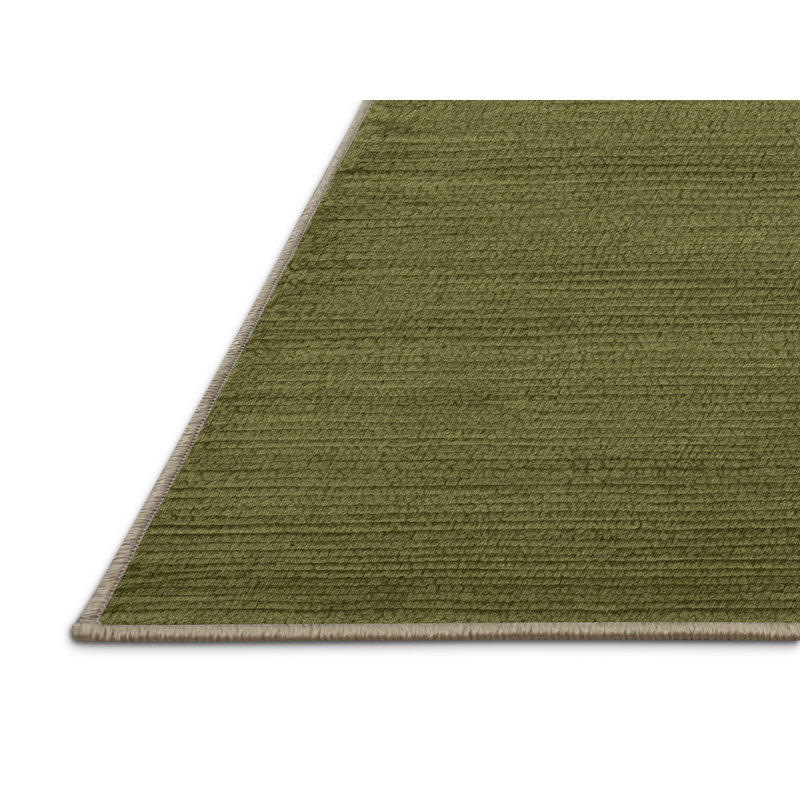 Tapis brun uni lavable à la machine, Rectangulaire 3 pi x 5 pi