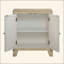 Armoire console au fini blanc antique