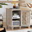 Table d'appoint étroite avec rangement en verre-71281859-71281861