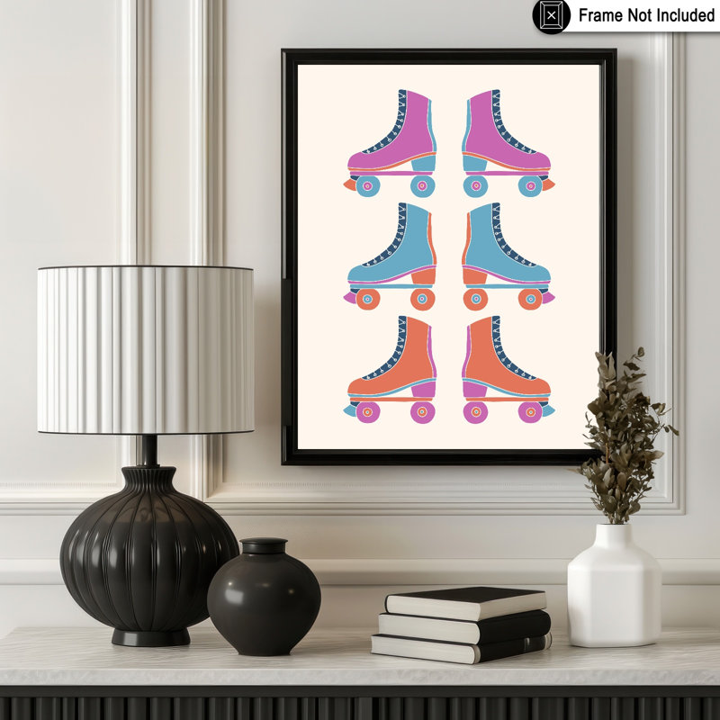 Groovy Roller Skates No2, 12"H x 16"W, Poster, Unframed