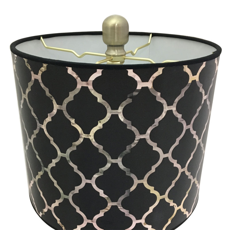 Meyerson Table Lamp, Brushed Brass/Black, Cream