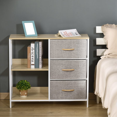 Gelilah Steel 80cm W 3 - Drawer Chest of Drawers