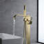 Robinet de baignoire rond brossé