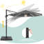 Parasol en porte-à-faux avec cadre en aluminium 11 pi Sunbrella-1398044294